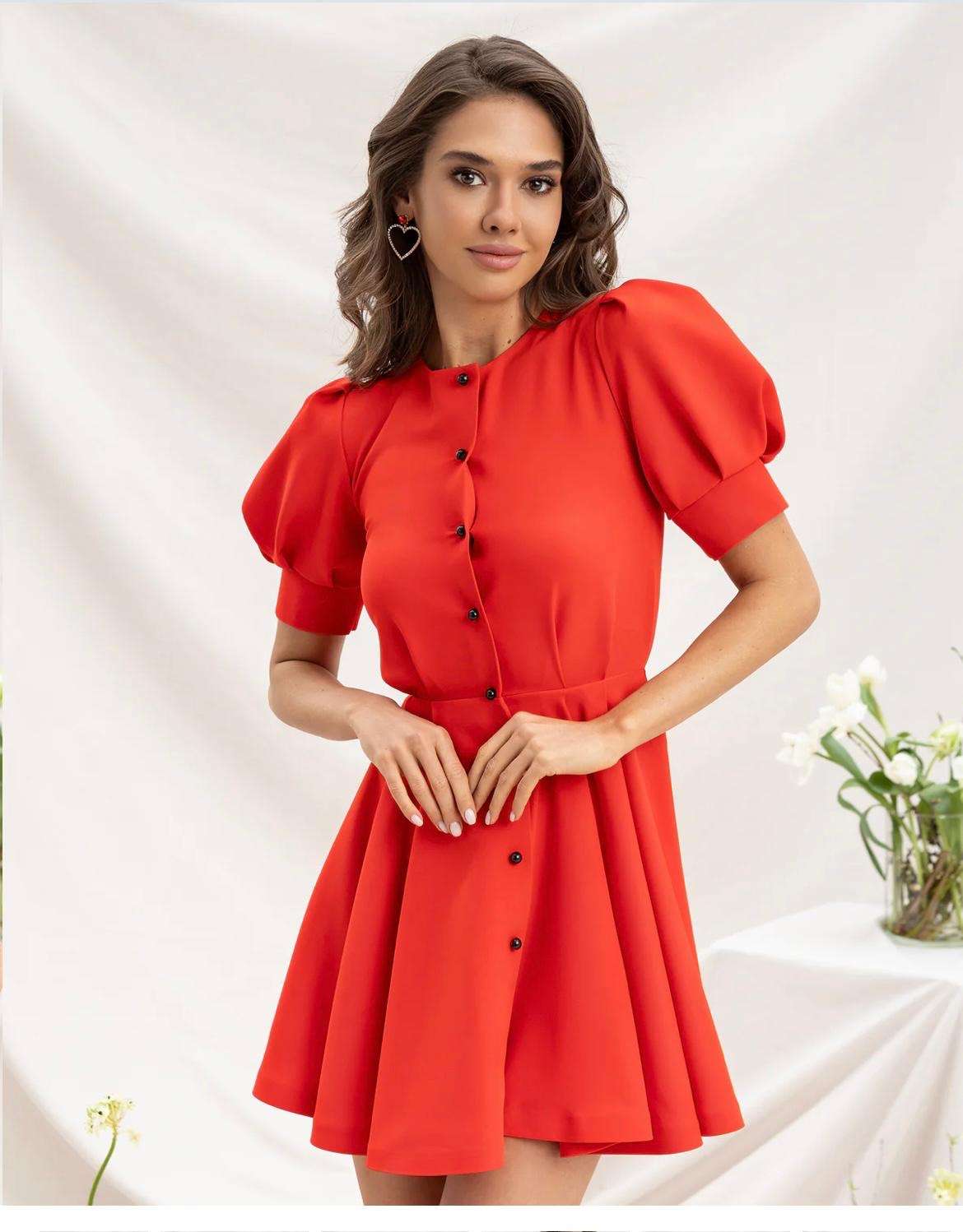 Rochie Hermosa Scurta Red sexy eleganta athea.ro