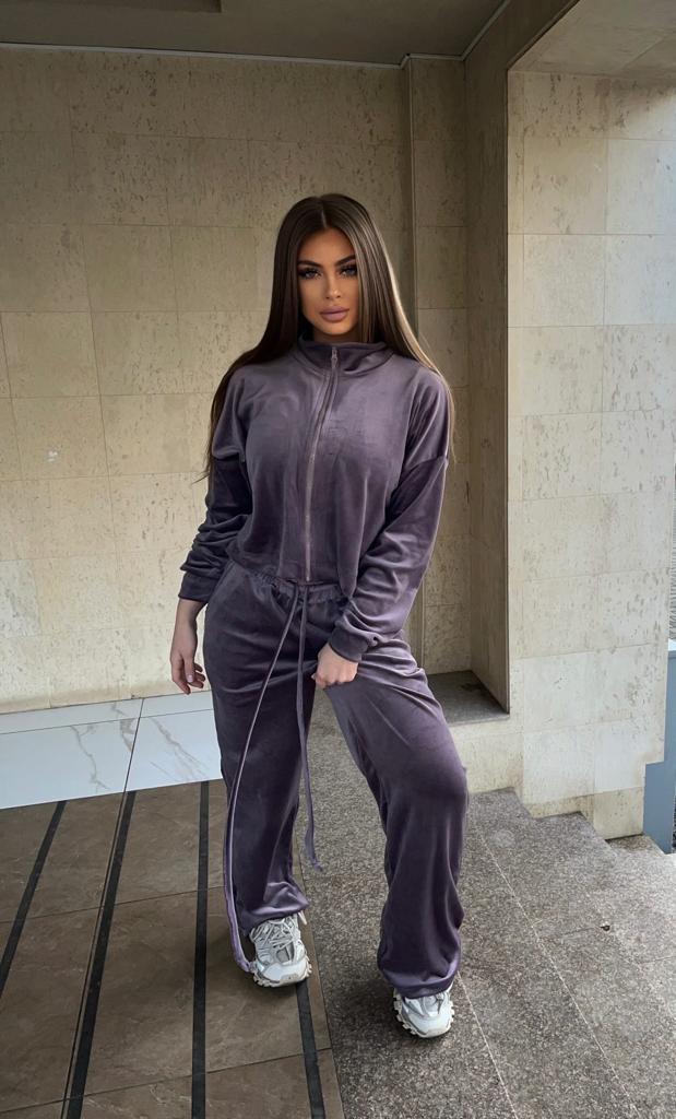 set trening catifea elegant bumbac larg oversize ramona badescu buticul evei neira kim mov