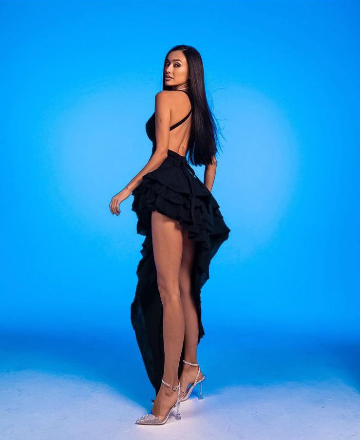 rochie tessa neagra black lunga eleganta sexy de ocazie athea.ro