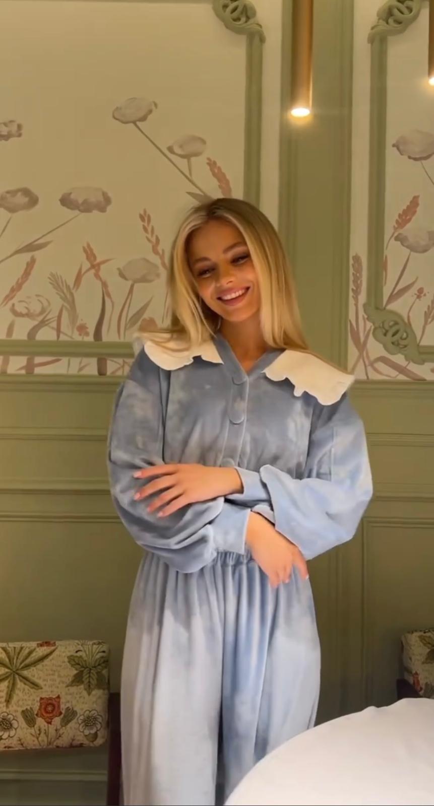 set trening catifea elegant bumbac larg oversize ramona badescu buticul evei