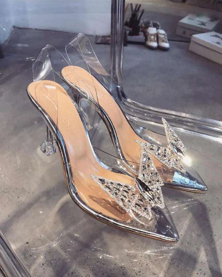 Pantofi Butterfly Silver