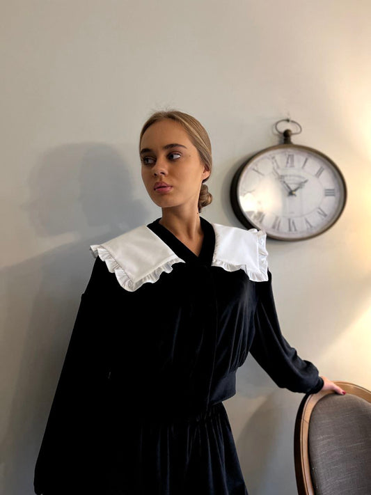 Set catifea trening noelle athea.ro oversize larg elegant black negru