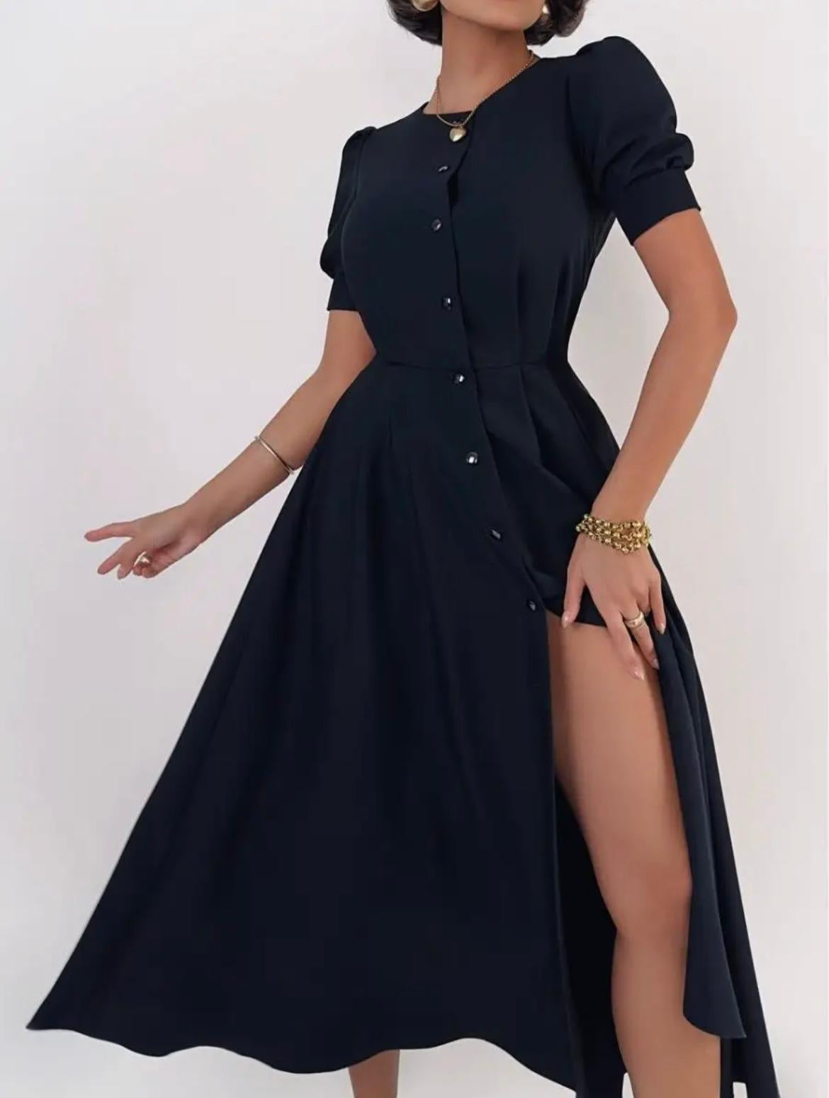 rochie hermosa lunga eleganta de ocazie athea.ro neagra