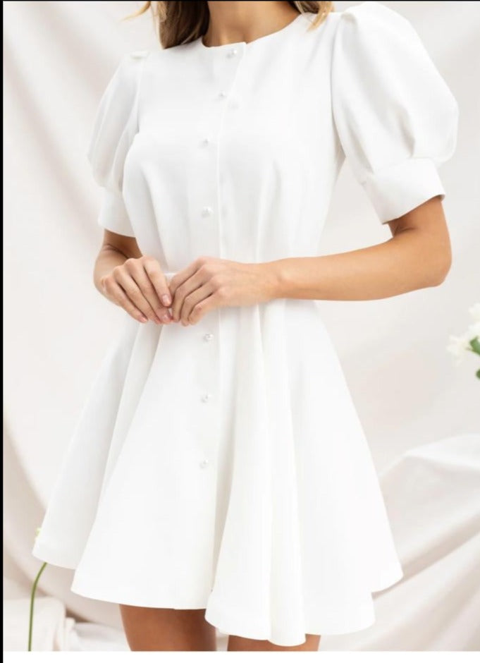 rochie hermosa scurta alba white athea.ro sexy eleganta cununie botez nunta domnisoare de onoare