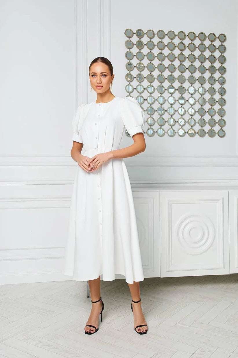 Rochie Hermosa Lunga White alba athea cununie nunta ocazie eleganta