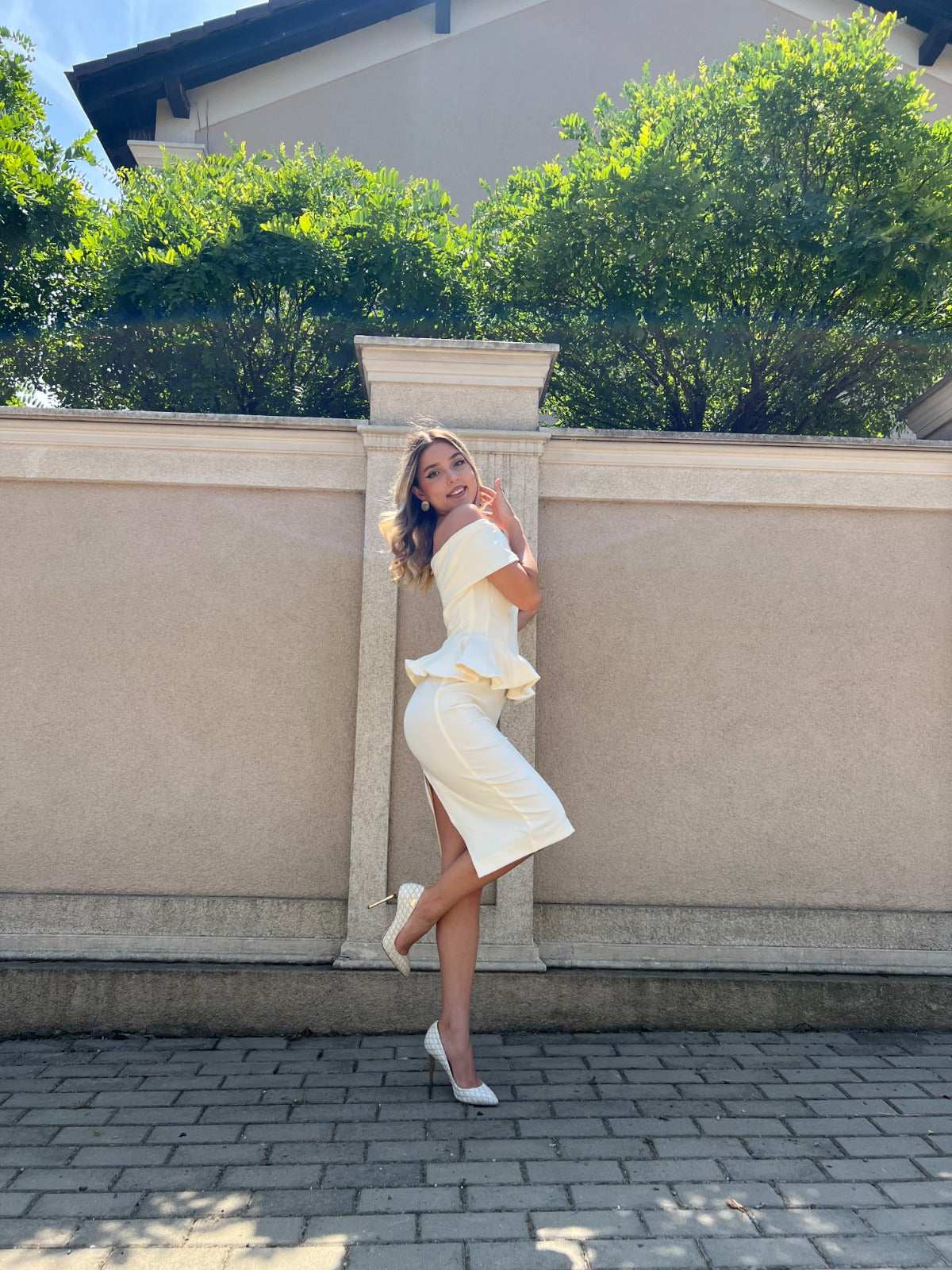 Rochie Serena Ivory ALBA IVOIR mulata lunga eleganta nunta cununie mireasa nasa eveniment ocazie