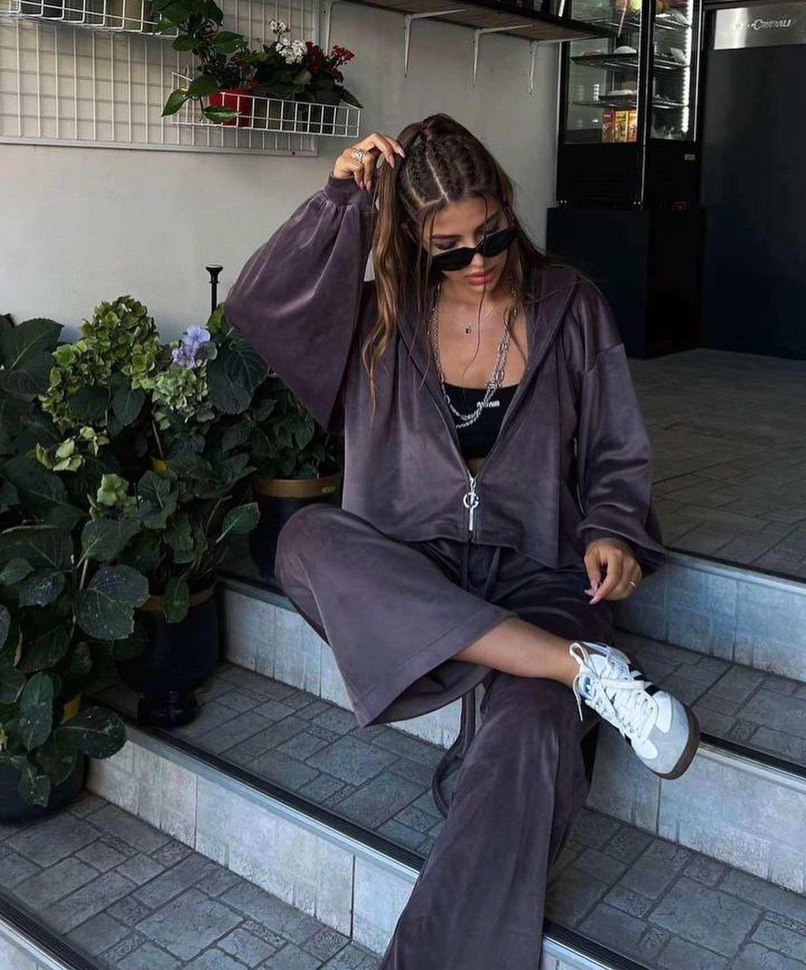Trening catifea Kim Grey