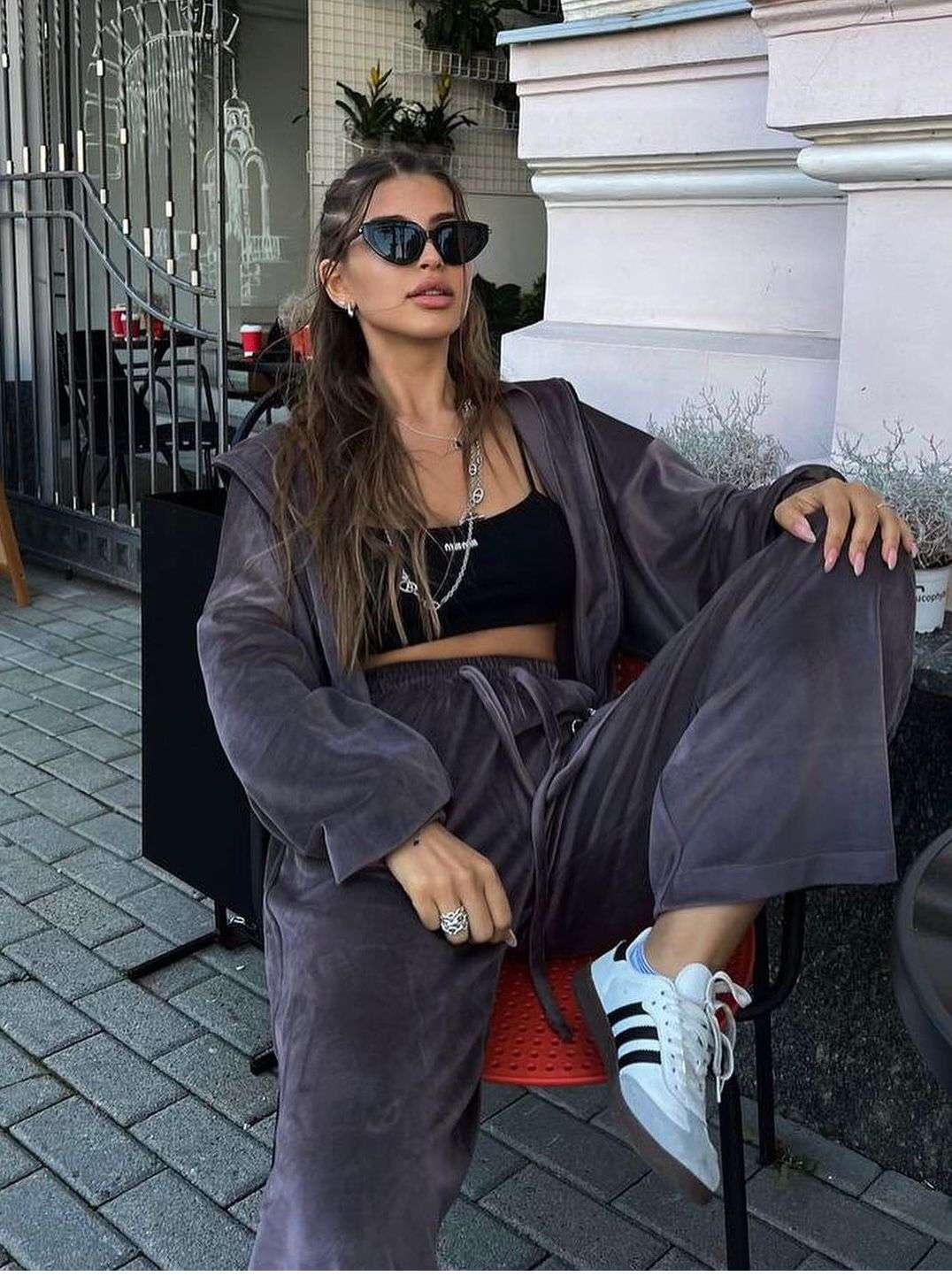 Trening catifea Kim Grey
