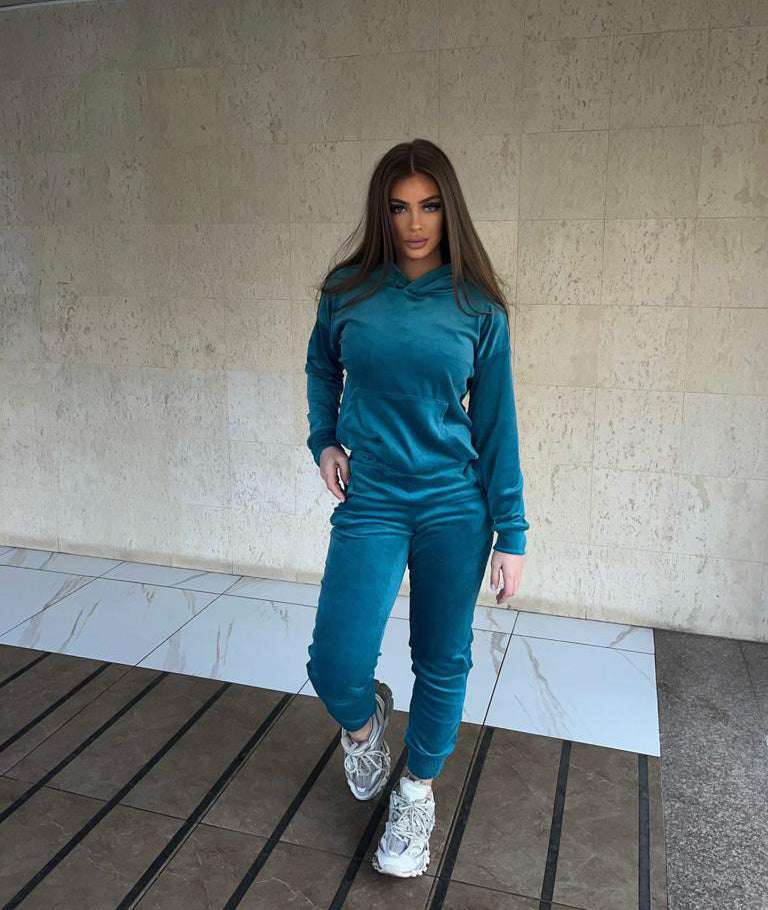 Trening din catifea Moa Turcoaz