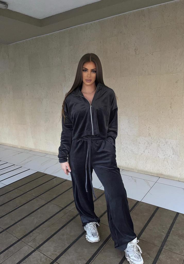Trening catifea Neira Dark Grey