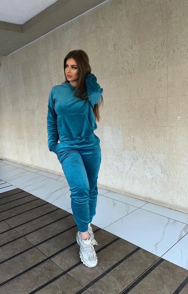 Trening din catifea Moa Turcoaz