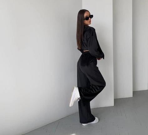 Trening catifea oversize Kim Black
