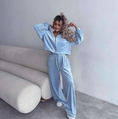 Trening catifea oversize Kim Sky