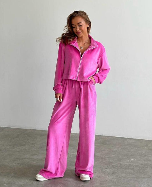 trening catifea set ieftin elegant oversize usor cu fermoar