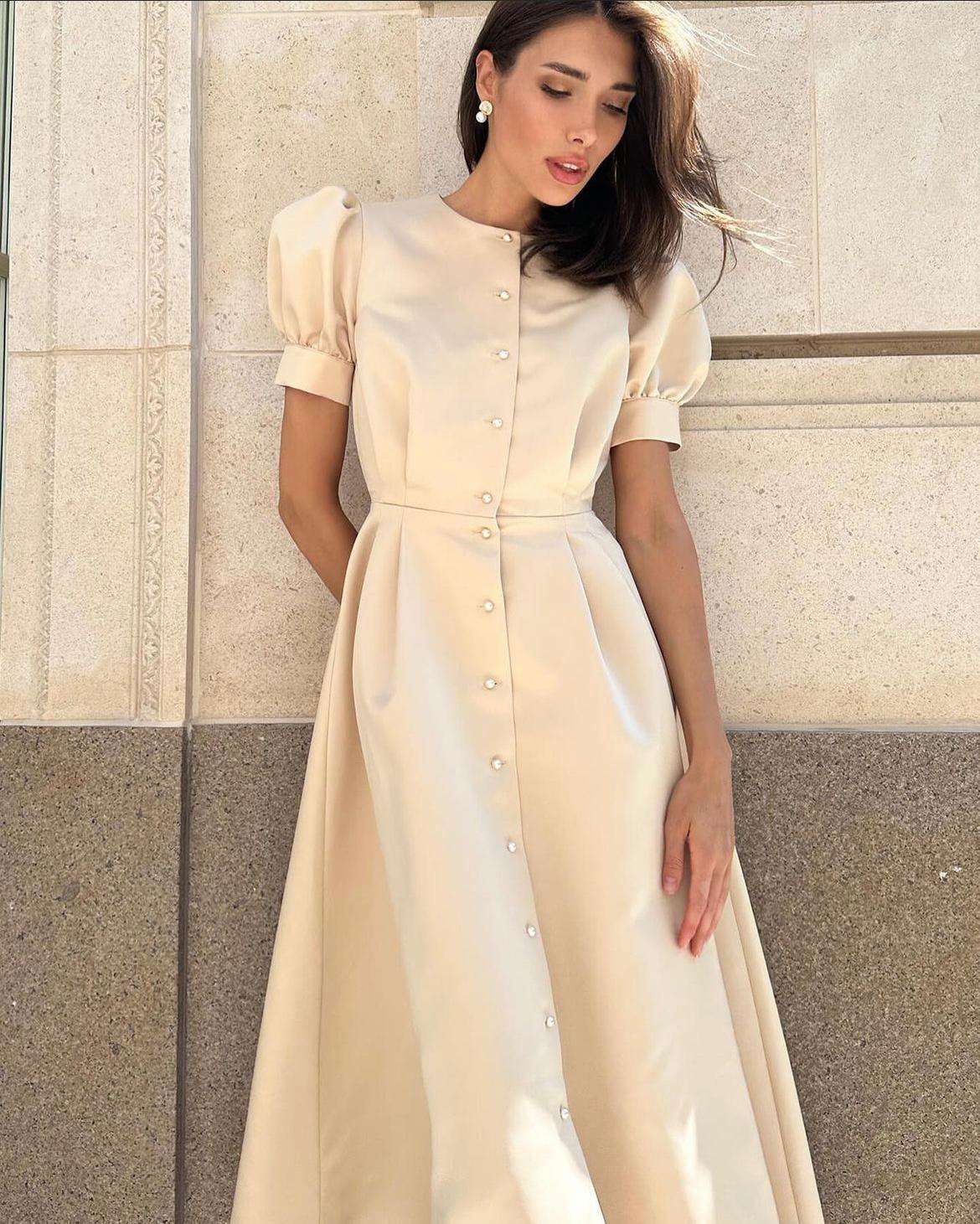 Rochie Hermosa  Lunga Beige