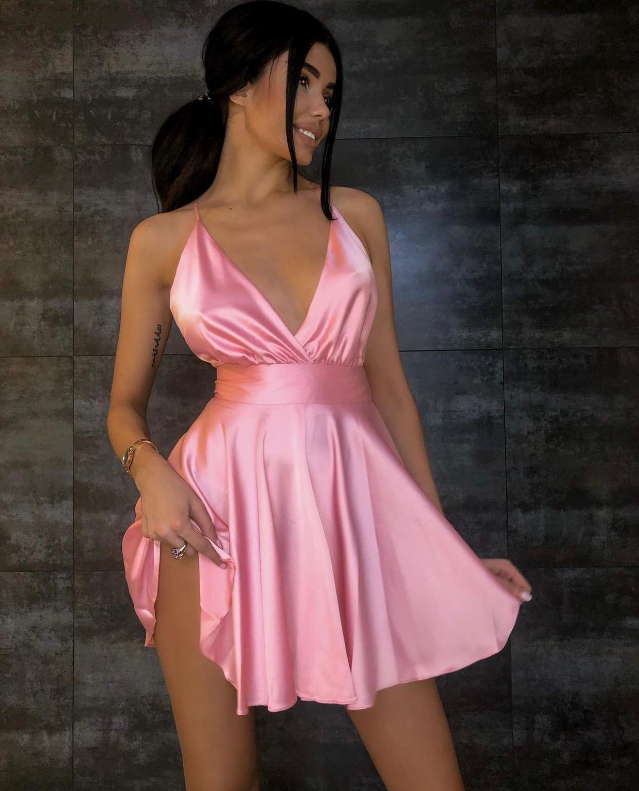 Rochie eleganta sexy scurta club petrecere ocazie eveniment  roz