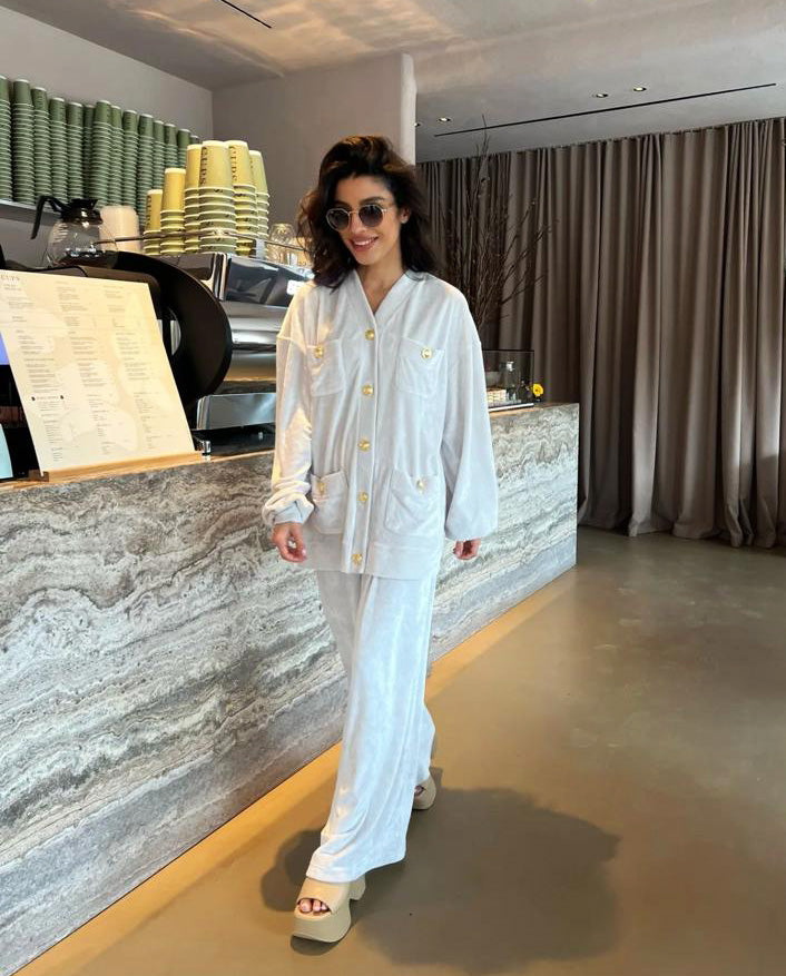 Trening catifea Celine White