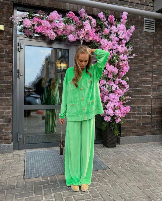 Set catifea trening celine athea.ro oversize larg elegant de ocazie