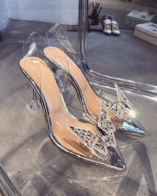 Pantofi Butterfly Silver