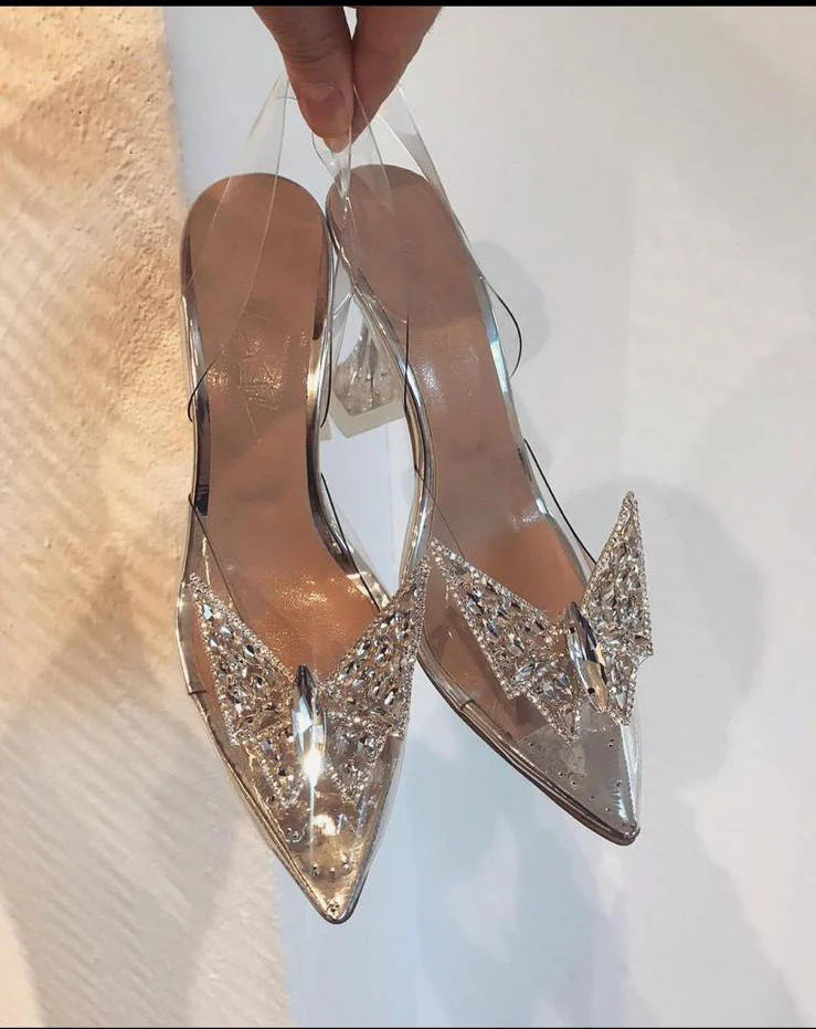 Pantofi Butterfly Silver